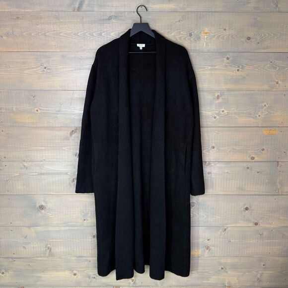 Splendid X Cellajaneblog Long Black Knit Cardigan Coat Women's Medium - Picture 1 of 4